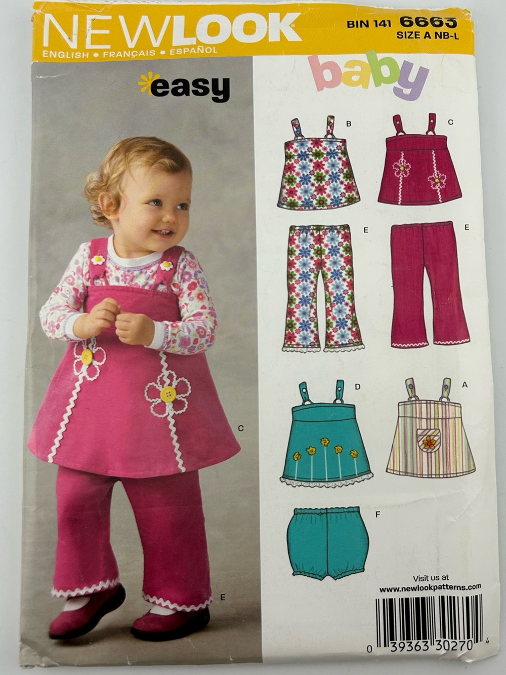 2 for 22$ 🧵 NEW LOOK 🧵 Baby Top, Pants & Shorts Sewing Pattern 6663